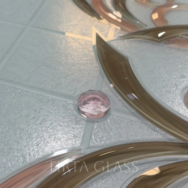 For a luxury bathroom door, what glass color would you choose to create a truly luxurious look?